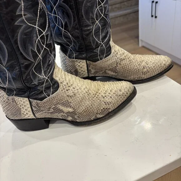 Top Quality Dan Post Python Skin Cowboy Boots - Picture 7 of 8